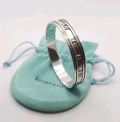 Brazalete TIFFANY & Co Atlas tamaño grande y peso pesado 45,3 gms Foto 1 de 4