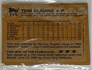 1988 Topps Baseball Rack Pack 🔒 Tom Glavine RC (Back) / Winfield AS (Front)-k - Bild 1 von 8
