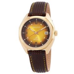 Bulova Jet Star Quartz Gold Dial Men's Watch 97B214 - Picture 1 of 3