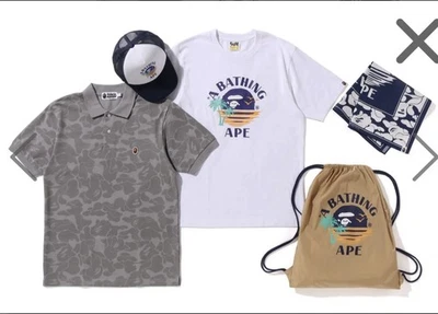 Authentic a bathing ape bape summer bag tee polo hat bandana bag XL new - Image 1 of 4
