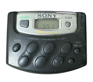 Radio Sony Walkman AM/FM/WB SRF-M37V con clip para cinturón encendido PARA REPUESTOS o REPARACIÓN - Imagen 1 de 2