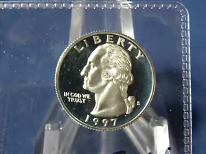 Cuarto de dólar Washington 1997 S Proof recién salido de juegos de prueba - Imagen 1 de 2