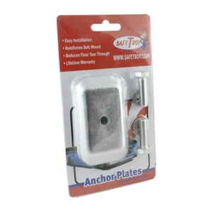 Safe-T-Boy STBSBHP Seat Belt Anchor Kit Straight Flat Plates Mounting Warranty - Foto 1 di 4