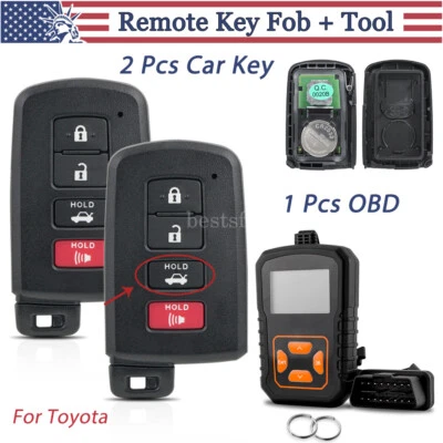 ¡Nuevo! HYQ14FBA 2 Mando a Distancia Coche Llavero 4B para Toyota Avalon Camry Corolla y Kit de Herramientas Foto 1 de 4