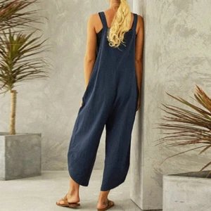 Women Jumpsuit Overalls Casual Baggy Dungarees Playsuit Romper Bib Harem Pants~~ - Picture 1 of 28