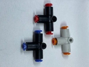 Push-In To Connect Air Fitting Tube OD 5/32" Quick Release Pack of 3 - Picture 1 of 1