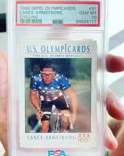 1992 IMPEL OLYMPICARDS USA LANCE ARMSTRONG OLYMPICS ROOKIE #31 PSA 10