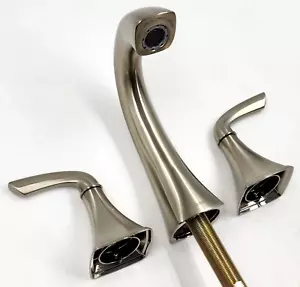 Pfister Bronson gebürstetes Nickel 1,2 GPM weit verbreiteter Badezimmerwasserhahn mit Pop-up-Abfluss - Bild 1 von 13