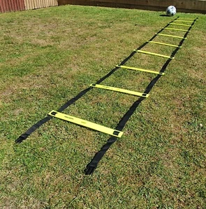 Neu Neilson 4 m & 2 m Speed Agility Trainingsleiter runde oder flache Sprossen UK Verkäufer - Bild 1 von 25