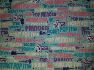 HANNAH MONTANA MILEY CYRUS FLANNEL FABRIC 1 YD - Picture 1 of 1
