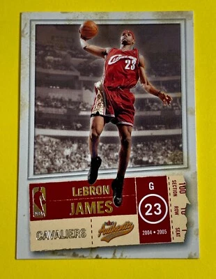 LEBRON JAMES 2004-05 FLEER AUTHENTIX BASKETBALL #49 2ND YEAR LAKERS CAVALIERS  - Image 1 of 2