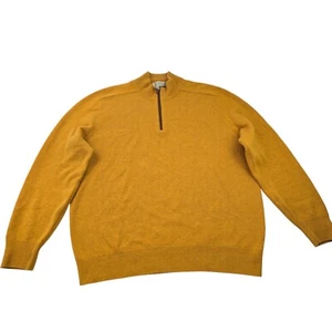 Brunello Cucinelli Men's 100% Cashmere Thick 1/4 Zip Sweater Suede Lined 56 2XL - Picture 1 of 22