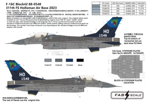 FAB FD72012 1/72 F-16CM Block42 88-0548 311th FS Holloman Air Base 2023 - Picture 1 of 2