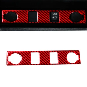 Red Carbon Fiber Cigarette Lighter Switch Button Cover For Toyota Tundra 2014-18 - Bild 1 von 10