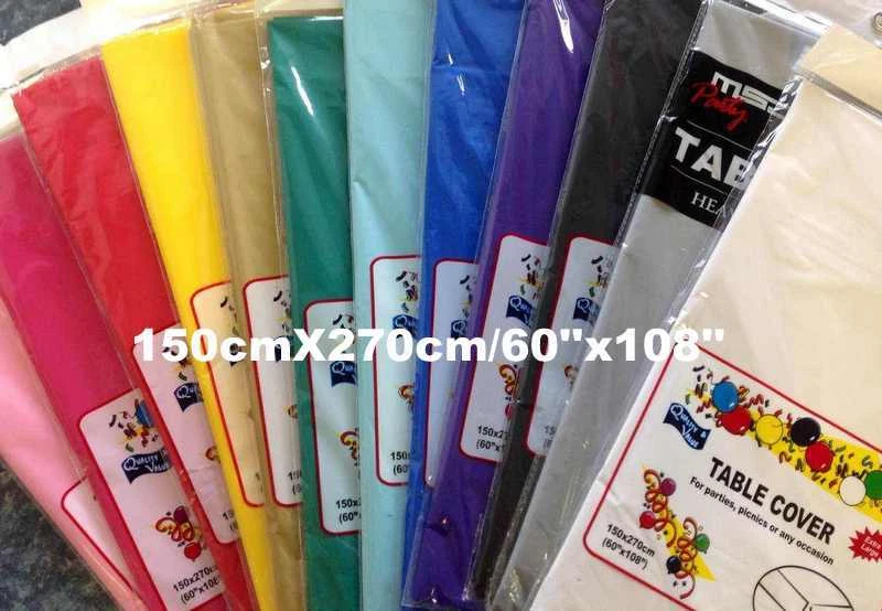 4x Plastic Table Cloth Party Wedding Rectangle Disposable Table Cover 137x274cm - image 1 of 1