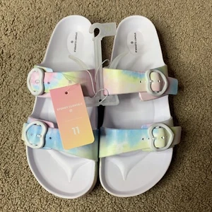 Stoney Clover Lane x Target ~ Rainbow Tie Dye Slide Sandals ~ Size 11 NEW InHand - Picture 1 of 4