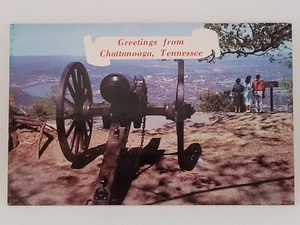 Postkarte Grüße aus Chattanooga Tennessee Kanon auf Aussichtsberg - Bild 1 von 2