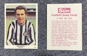 The Sun Fußball Tauschkarten 1970-71 Bobby Moncur Newcastle - Bild 1 von 1