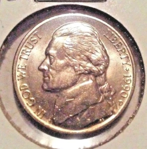 1990-D Jefferson Nickel uncirculated - Picture 1 of 4