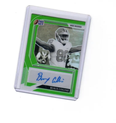 2022 Leaf Pro Set Metal Green Prismatic Beaux Collins Rookie Auto 9/15 - Image 1 of 2