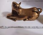 Mid Century Modern Large Brass Unicorn Trinket Box 12" Figure Sculpture 