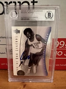Earl Monroe Signed 2001-02 Upper Deck Legends Beckett Authentic Autograph - Picture 1 of 2