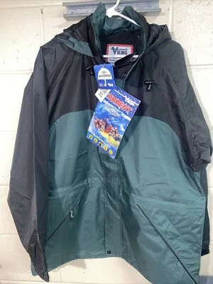 Chaqueta Viking Torrent Para Hombres Impermeable A Prueba de Viento Verde/Negro Talla L Foto 1 de 4