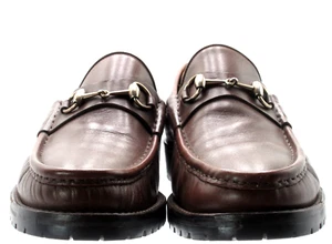 Men's Gucci dark Brown Horse Bit Italian Loafers Size 12.5 D, 13 D USA - Picture 1 of 10