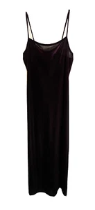 Necessary Object Purple Velvet Maxi Long Strap Dress Size L Cocktail Party - VTG - Picture 1 of 8