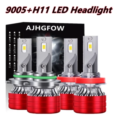 For Saab 9-7x 2005-2009 4x Front LED Headlight Bulbs High Low Beam Kit 10000K - Image 1 of 4