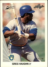 2012 Leaf Memories 90 Leaf Buyback Silver #111 Greg Vaughn /20