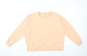 Miss Selfridge Womens Orange Cotton Pullover Sweatshirt Size L