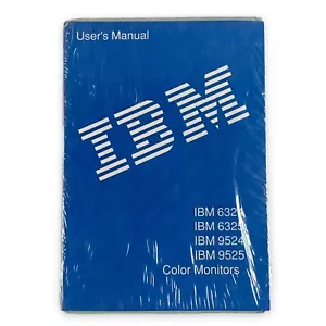 IBM Color Monitor Manual de Usuario IBM 6324 6325 9524 9525 DE COLECCIÓN AÑOS 80 SELLADO - Imagen 1 de 4