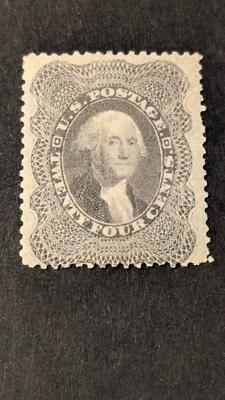 США Марка No37 очень тонкая, как новая, слегка наклеенная. Scott = $1450 - Изображение 1 из 2