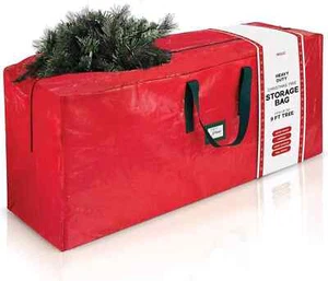 Heavy Duty Christmas Tree Storage Bag 9 Ft - Christmas Tree Bag Red - Picture 1 of 5