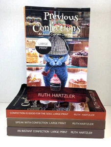 AMISH CUPCAKE COZY MYSTERY Books Series by Ruth Hartzler Large Print vol. 2-5 PB - Picture 1 of 5