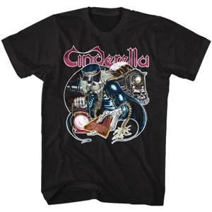 CINDERELLA Band T-Shirt New ONE WAY Metal Music Merch Black Cotton - Picture 1 of 3
