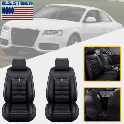 Pair Front Seat Cover Protector PU leather Cushion For AUDI A5 Coupe Q5 SQ5 USA Foto 1 de 4