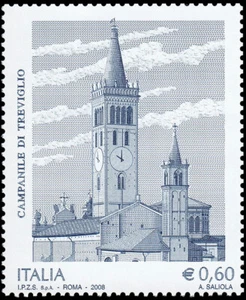 Italien Italy 3023 2008 Heritage Kunst Und Kultur Glockenturm Von Treviglio - Bild 1 von 1