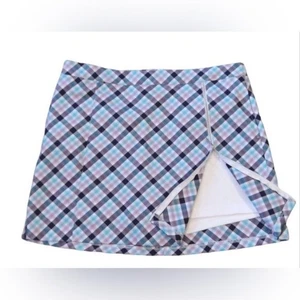 Lady Hagen Plaid Golf Skirt Skort Size 8 Attached shorts NWT - Picture 1 of 9