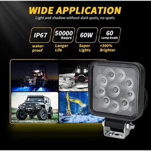 Flood Light 3 Inch LED Aluminum Alloy Housing Wide Voltage 9-60V DC 8.3W Power - Picture 1 of 9