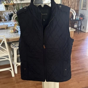 Talbots Women's Navy Blue Lightweight Quilted Puffer Vest Size X Small - Picture 1 of 6