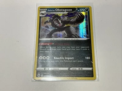 Galarian Obstagoon 037/073 Champions Path Holo Rare Pokemon TCG NM FREE SH - Image 1 of 2