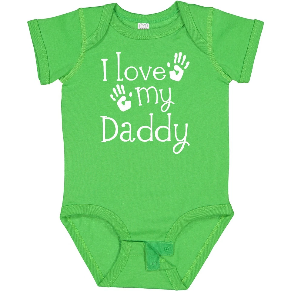 Inktastic I Love My Daddy Fathers Day Baby Bodysuit Babys First Cute Apparel Dad - Image 1 of 1