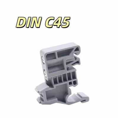 DIN C45 Rail Terminal Connector Block End Brackets 35mm E-UK Single Double layer - Image 1 of 4