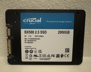Crucial BX500 2TB 2,5" SATA III SSD Interne Solid State Drive CT2000BX500SSD1 - Bild 1 von 2