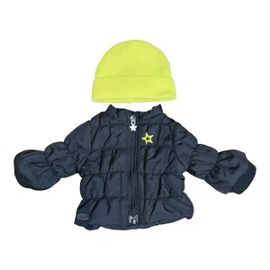 Chaqueta acolchada negra para muñeca American Girl Truly Me de 18 pulgadas excelente estado - Imagen 1 de 7