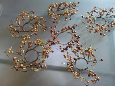 Juego de 6 anillos de vela de bayas de otoño Foto 1 de 4