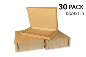 30 Pack Corrugated Cardboard Mailer Boxes (13 x 9 x 1 inches) - Picture 1 of 4