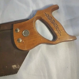 Vintage Superior Miter Saw with Wheat Pattern Handle 28" Blade no. P11 - Picture 1 of 10